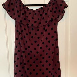 J.Crew Off-Shoulder Polka Dot Dress